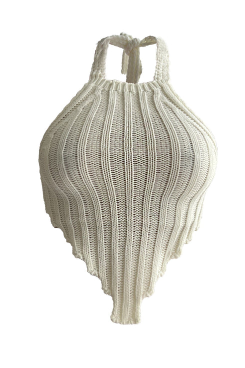 Bahama Knit Top - White - KNOWSTYLE - EDGE - EDGEONLINESTORE